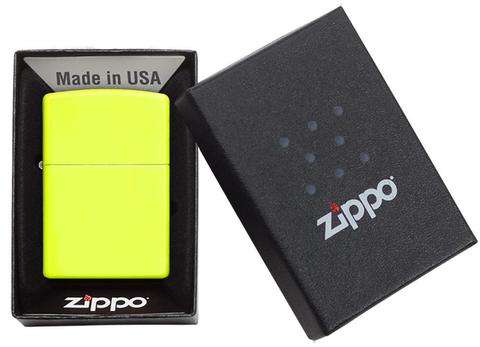 Zippo Classic Neon Yellow Pocket Lighter Zippo